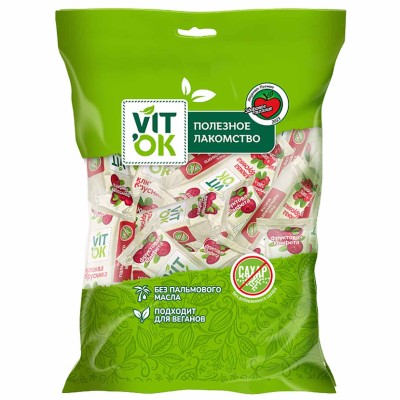 Конфеты VITok неглаз клюква-брусника 500гр м/у