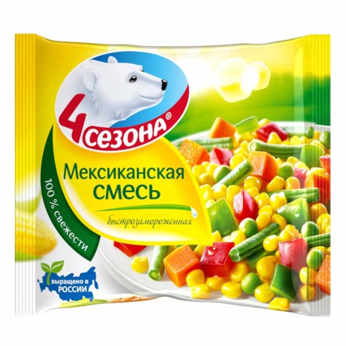 Смесь овощная 4 сезона Мексиканская 400гр м/у