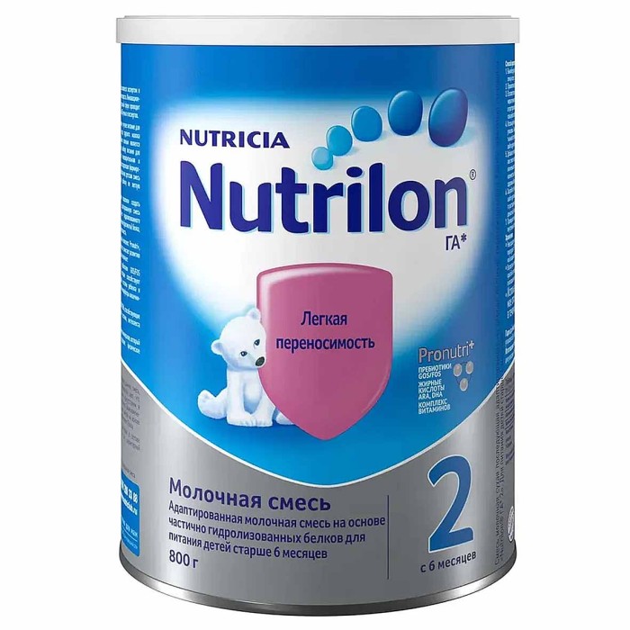 Смесь Nutrilon 2 молочная гипоалергенный с 6мес 800гр ж/б