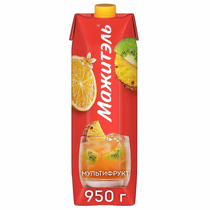 Напиток сывороточный Мажитель мультифрукт 950мл т/п