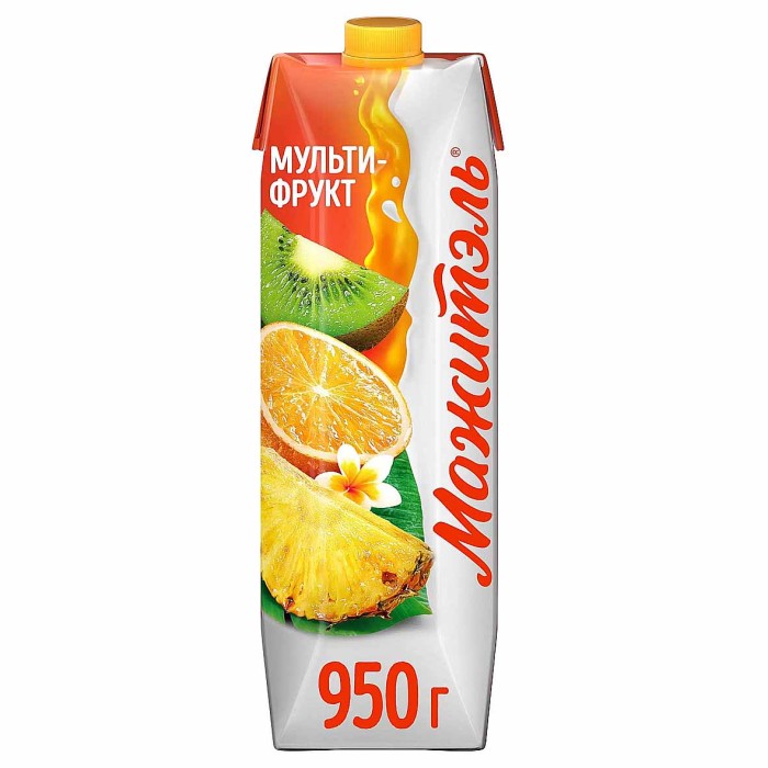 Напиток сывороточный Мажитель мультифрукт 950мл т/п