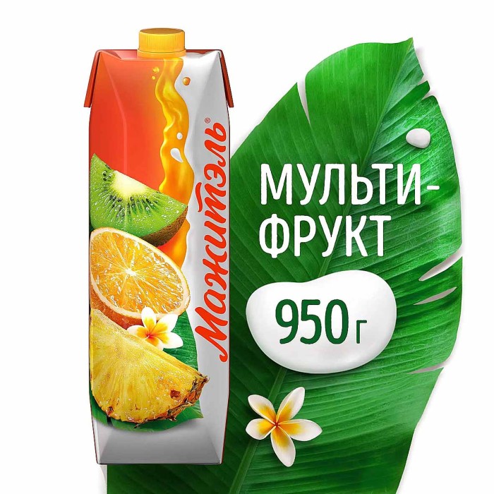 Напиток сывороточный Мажитель мультифрукт 950мл т/п