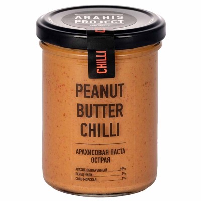 Паста арахисовая Arahis Project Chilli с перцем чили 235гр ст/б