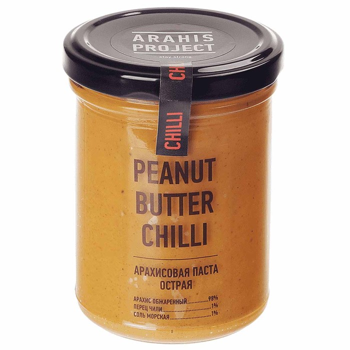 Паста арахисовая Arahis Project Chilli с перцем чили 235гр ст/б
