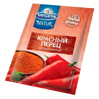 Перец красный Vegeta Natur острый молотый 20гр м/у