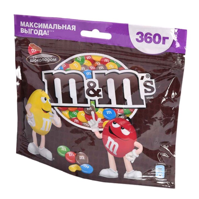 Драже M&Ms шоколад 360гр д/п