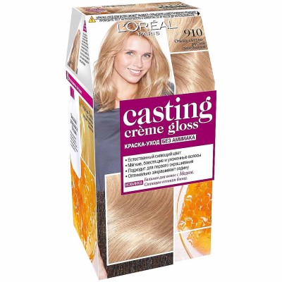 Краска для волос Loreal Casting creme gloss 910 Очень светлый русый пепел к/у