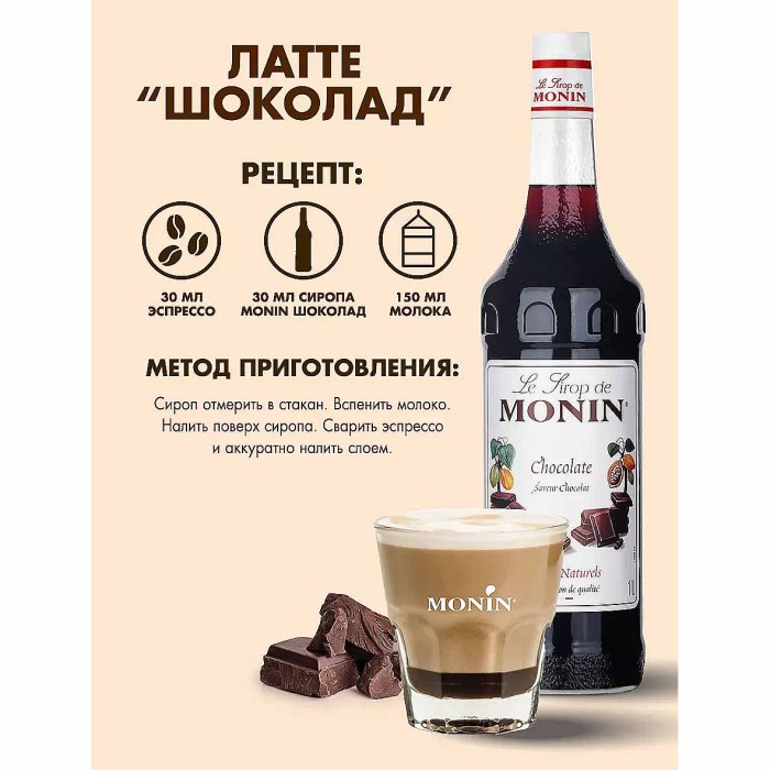 Сироп Monin Шоколад 1л ст/б