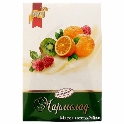 Мармелад Петродиет со вкусом киви апельсина и малины на фруктозе 200гр к/у