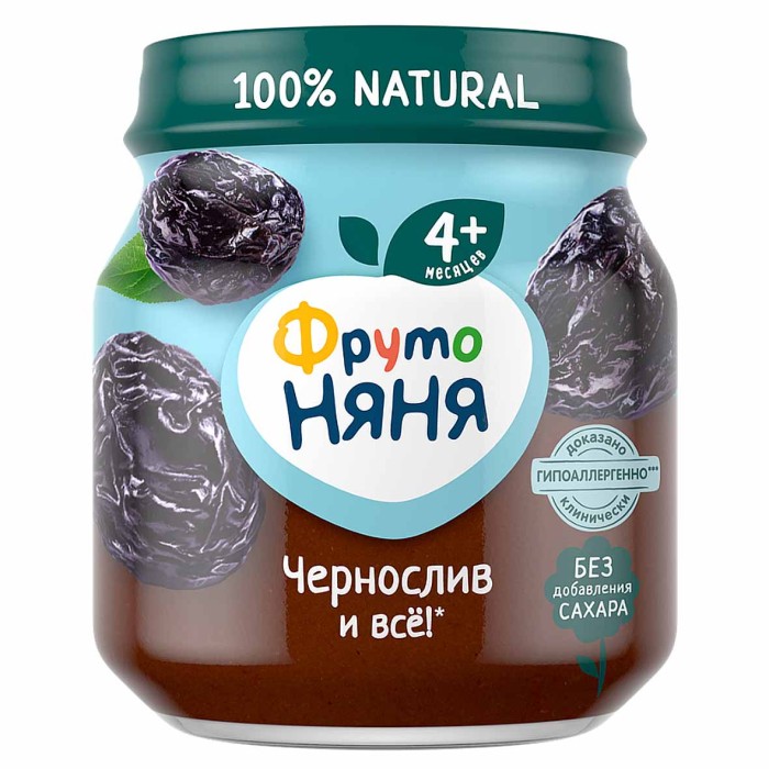 Пюре ФрутоНяня чернослив с 4мес 100гр ст/б