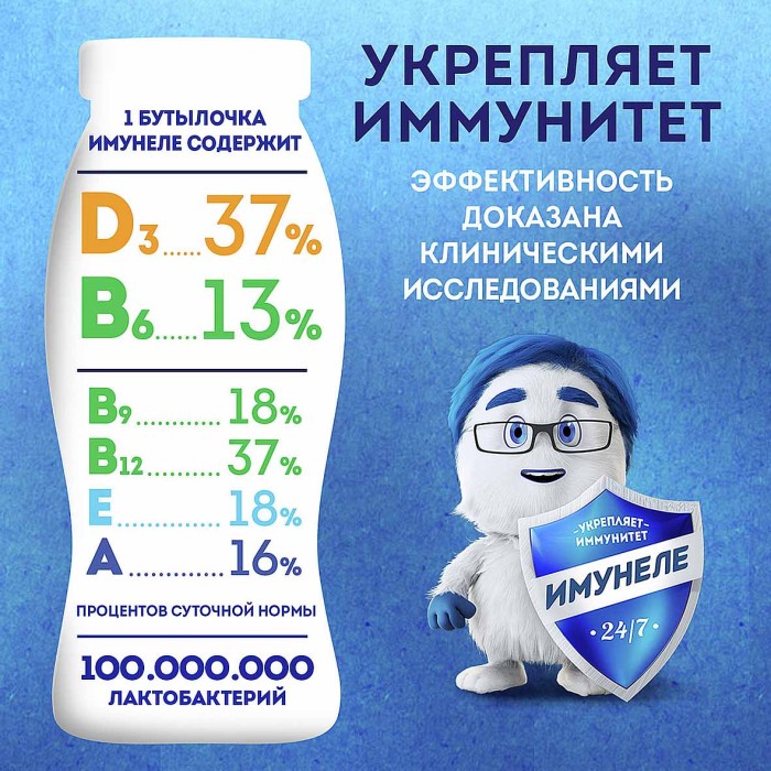 Напиток Имунеле Neo малина-морошка 1,2% 95мл пэт