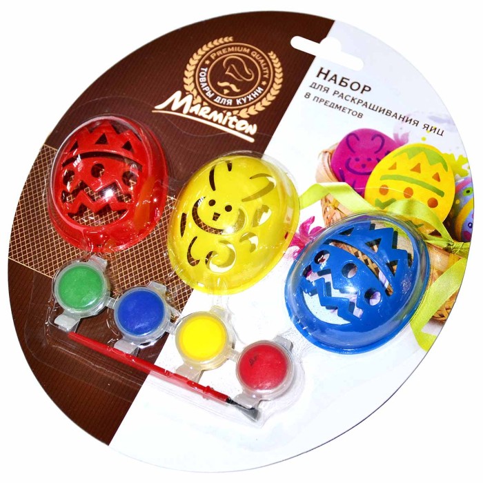 Набор Marmiton для раскрашивания яиц 8предметов арт17079