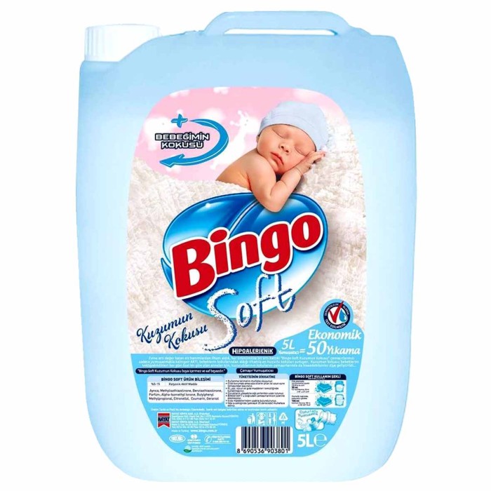 Кондиционер для белья Bingo Soft Детский Kuzumun kokusu 5л пэт