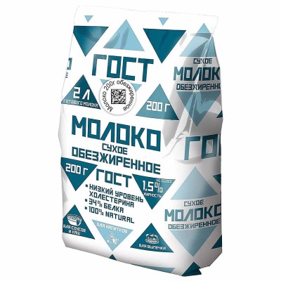 Молоко сухое ГОСТ 1,5% 200гр м/у