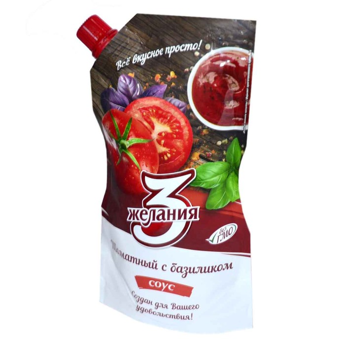 Соус 3 желания Томатный с базиликом Д 250гр д/п