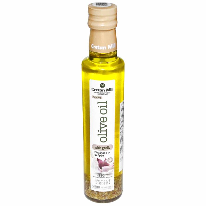 Масло оливковое Cretan Mill Extra Virgin с чесноком 0,25л ст/б