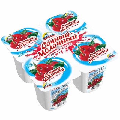 Йогурт Альпенгурт Сочный молочный с соком вишни 1,2% 95гр пэт