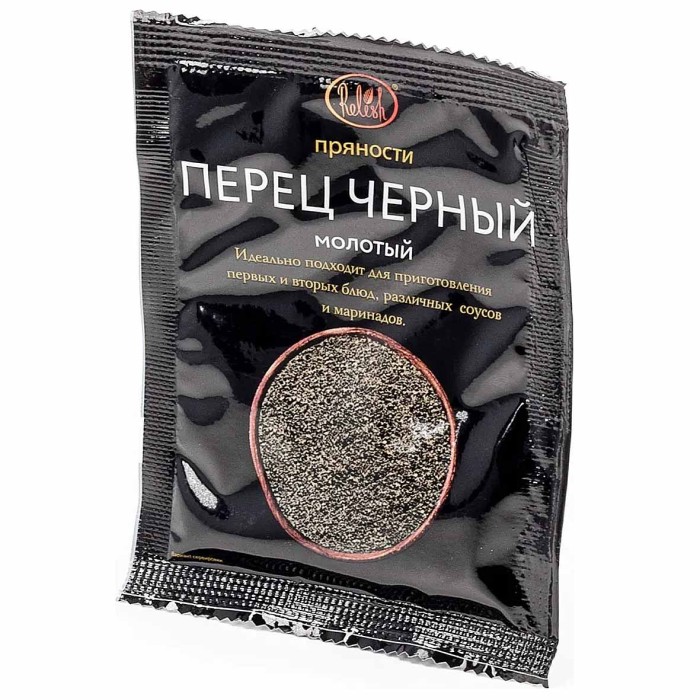 Перец черный Relish молотый 10гр м/у