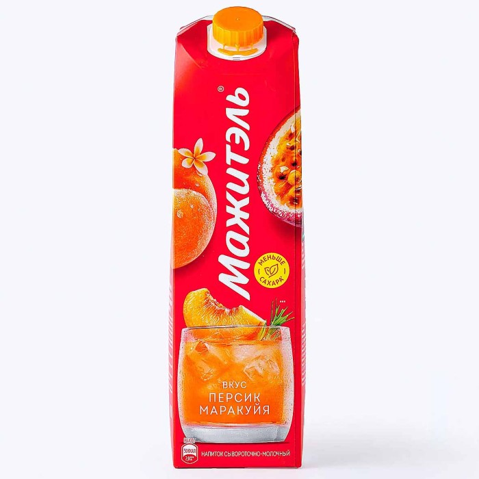 Напиток сывороточный Мажитель персик-маракуйя 950мл т/п