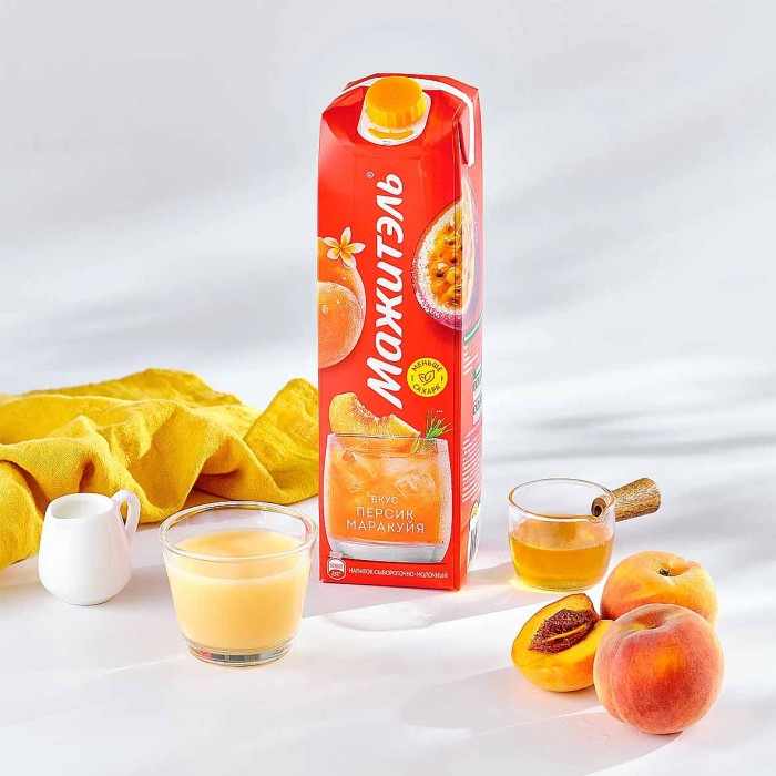 Напиток сывороточный Мажитель персик-маракуйя 950мл т/п