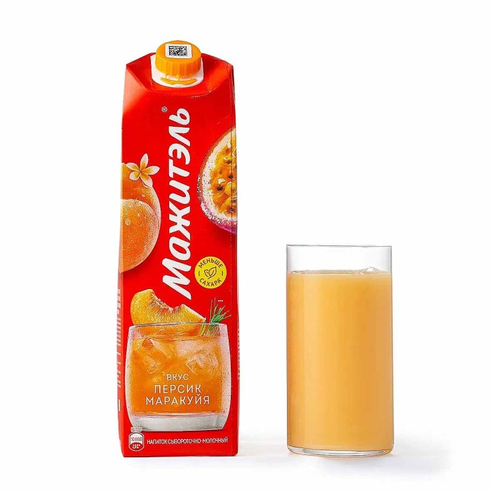 Напиток сывороточный Мажитель персик-маракуйя 950мл т/п