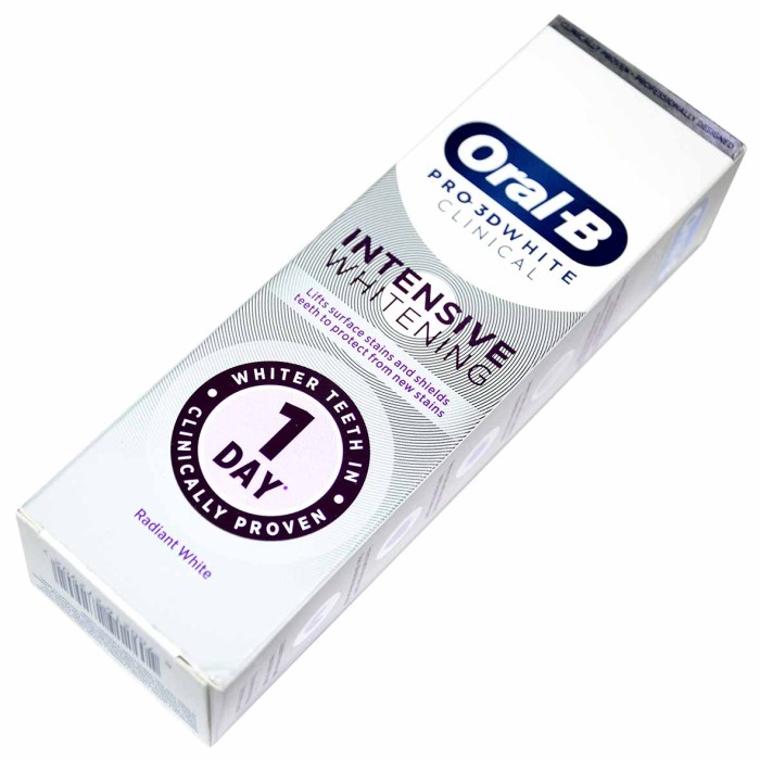 Паста зубная Oral-B  Pro-3D White Clinical Сияющая белизна 75мл к/у