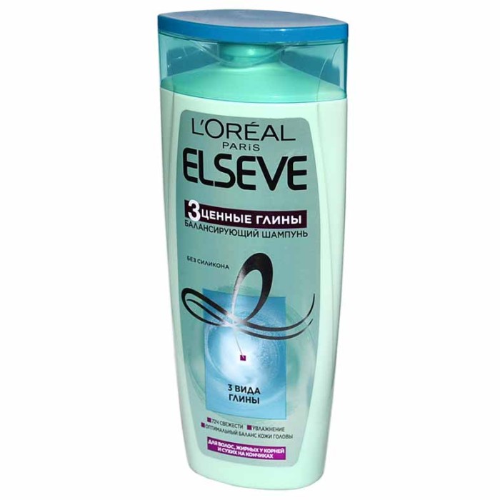 Шампунь для волос Loreal Elseve Глина 250мл пэт