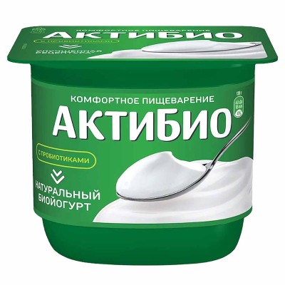 Биойогурт Актибио натуральный 3,5% 130гр пэт