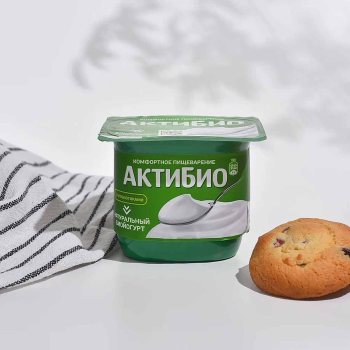Биойогурт Актибио натуральный 3,5% 130гр пэт