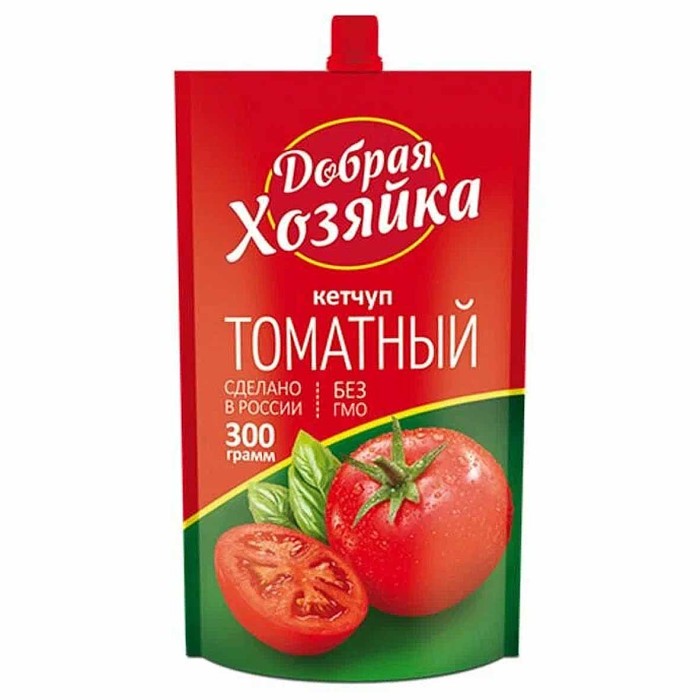 Кетчуп Добрая хозяйка Томатный 300гр д/п