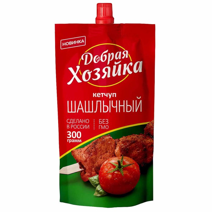 Кетчуп Добрая хозяйка Томатный 300гр д/п