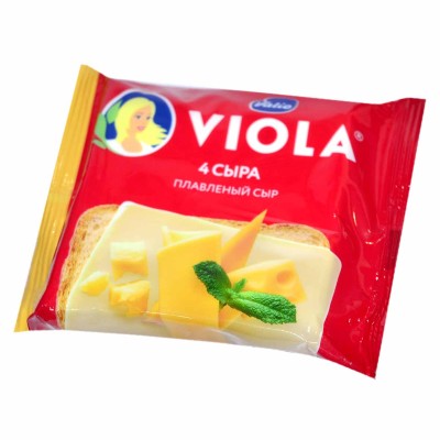 Сыр плавленый Viola Четыре сыра ломтики 140гр м/у