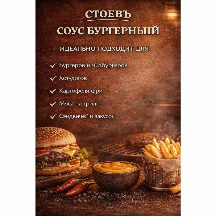 Соус Стоевъ Бургерный 250гр пэт