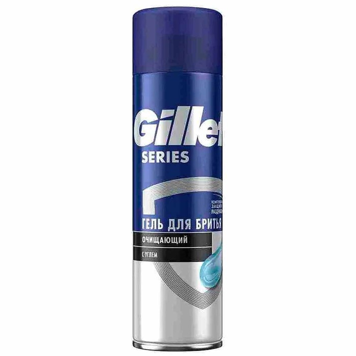 Гель для бритья Gillette очищающий с углем 200мл ж/б