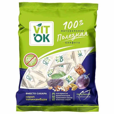 Конфеты VITok неглаз с топинамбуром 120гр м/у