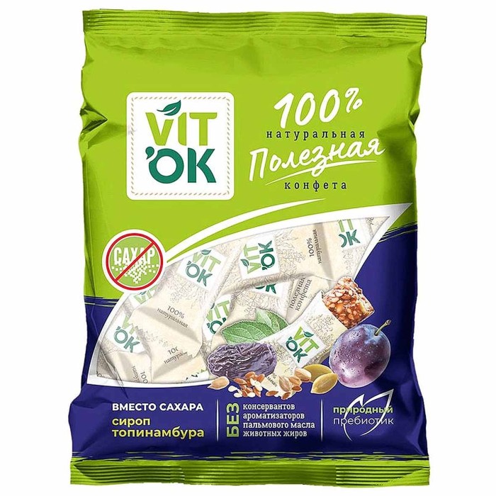 Конфеты VITok неглаз с топинамбуром 120гр м/у