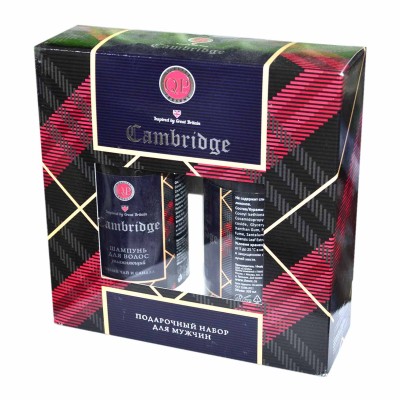 Набор подарочный Cambridge шампунь 320мл+бальзам после бритья 200мл к/у