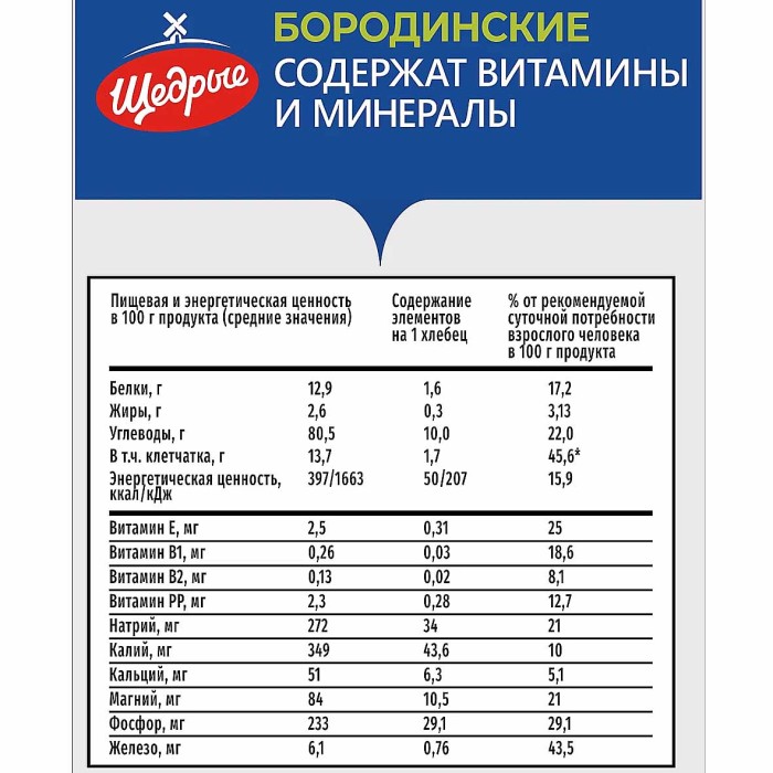 Хлебцы Щедрые бородинские 200гр м/у