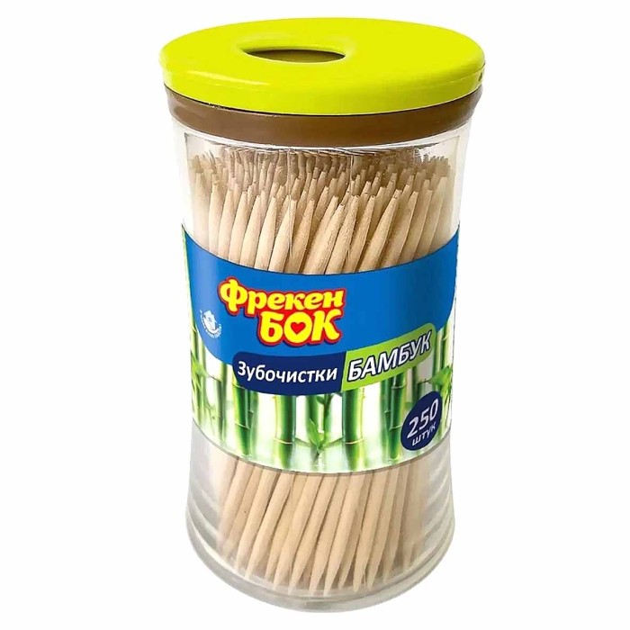 Зубочистки Фрекен Бок бамбуковые 250шт пэт