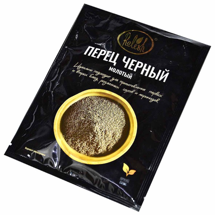Перец черный Relish молотый 50гр м/у