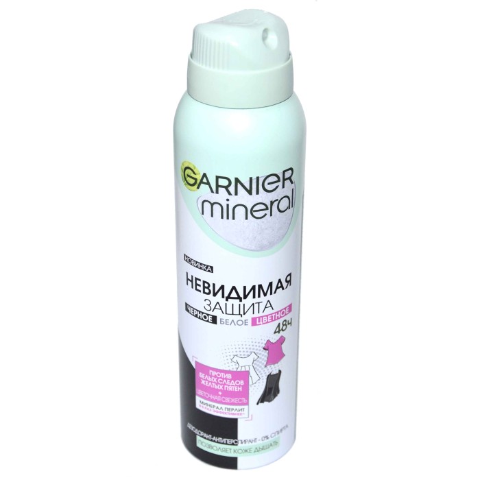 Дезодорант Garnier Невидимый черное белое цветное 150мл ж/б