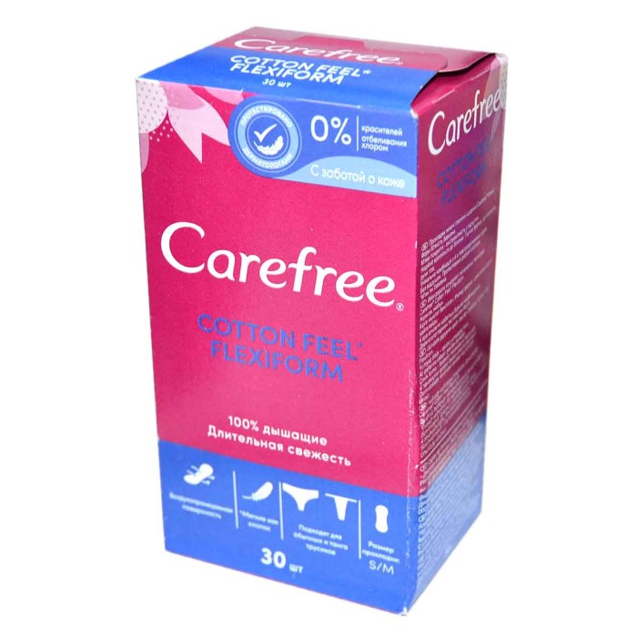 Прокладки ежедневные Carefree Cotton Feel Flexiform 30шт к/у