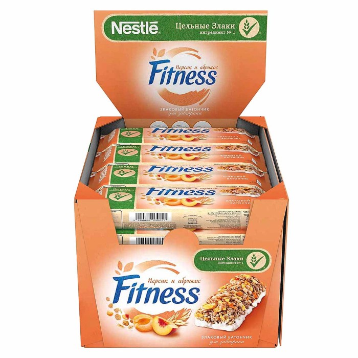 Батончик Nestle Fitness цельные злаки,абрикос,персик 23.5гр м/у