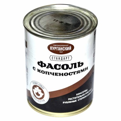 Фасоль Стандарт с копченостями 330гр ж/б