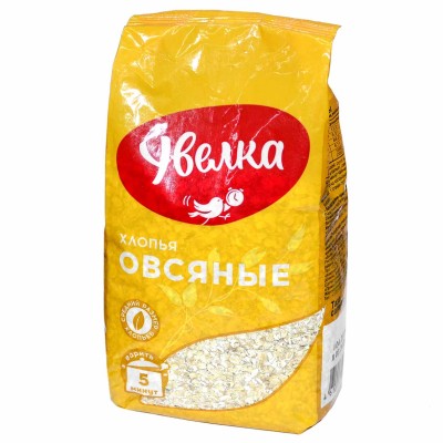 Хлопья овсяные Увелка 400гр м/у