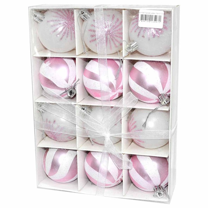 Украшение новогоднее Шары бело-голубые 9шт