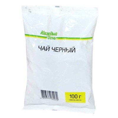 Чай Каждый день черный лист 100гр м/у