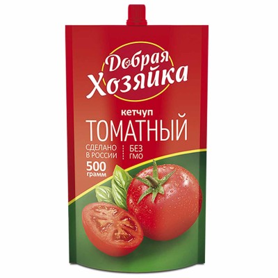 Кетчуп Добрая хозяйка Томатный 500гр д/п