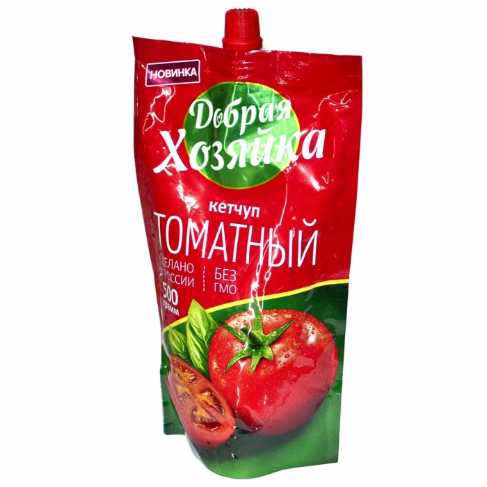 Кетчуп Добрая хозяйка Томатный 500гр д/п
