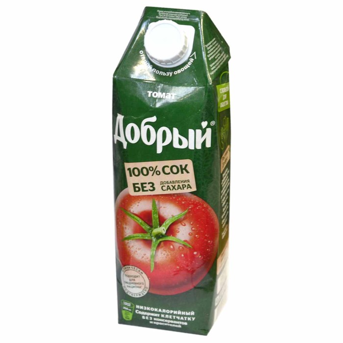 Сок Добрый томатный с солью 1л т/п